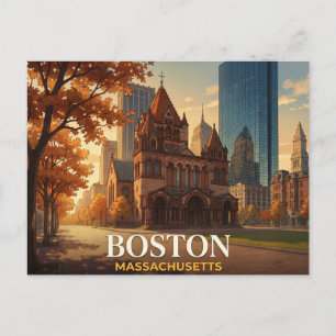 Carte postale de Boston   Souvenir de la skyline d