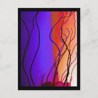 Carte postale de branches de lumière