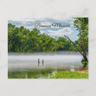 Carte postale de brouillard d'été du lac Taneycomo