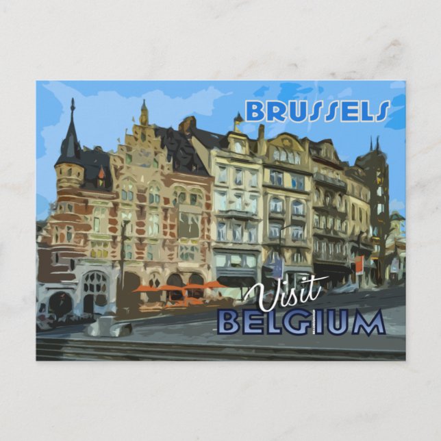 Carte postale de Bruxelles de la série Visit... (Devant)