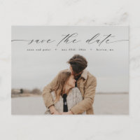 Carte postale de calligraphie moderne pour annonce