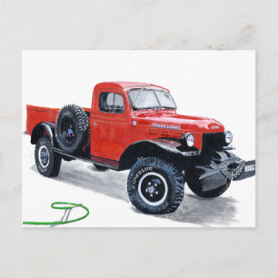 Carte postale de camion de puissance antique