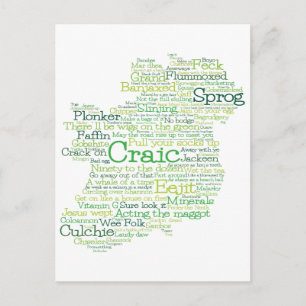 Carte postale de carte artistique de mots d'argot 