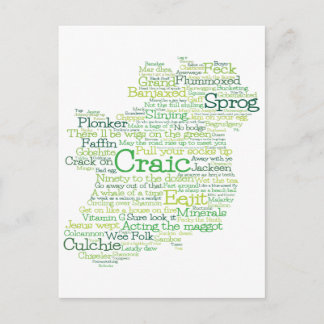 Carte postale de carte artistique de mots d'argot