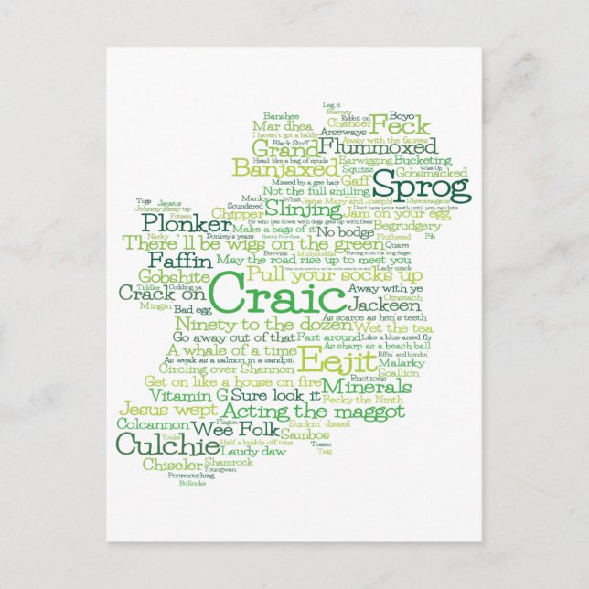 Carte postale de carte artistique de mots d'argot  (Devant)