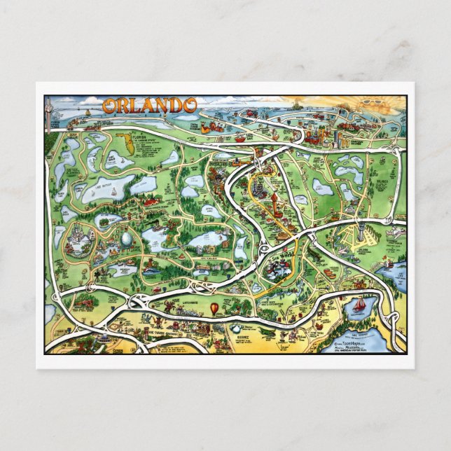 Carte postale de carte de bande dessinée d'Orlando (Devant)