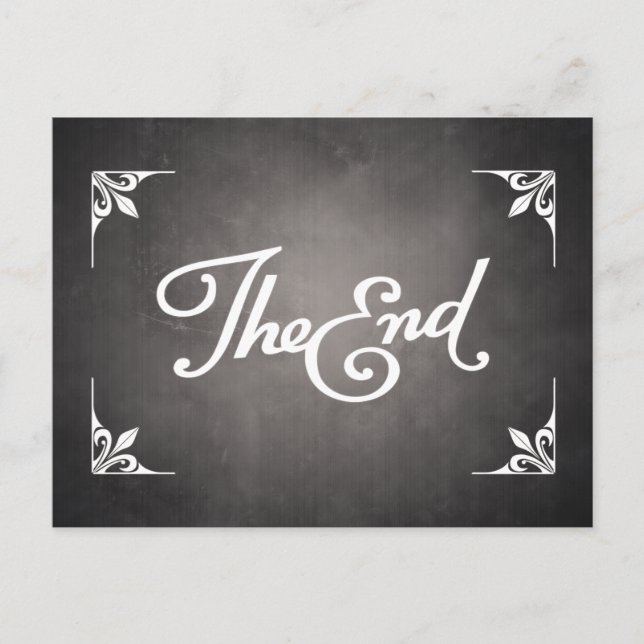 Carte postale de carte de titre de fin (Devant)