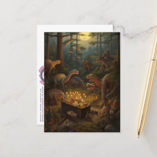 Carte postale de célébration des dinosaures