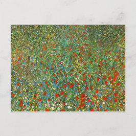 Carte postale de champ de pavot de Gustav Klimt