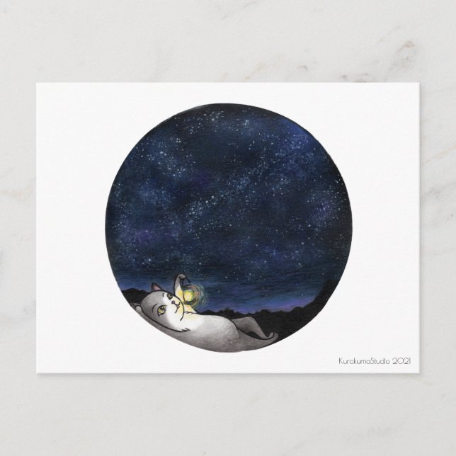 Carte postale de chat Stargazer (Devant)