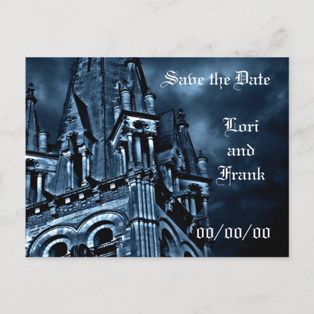 Carte postale de château bleu fantasy pour Sauvega (Devant)