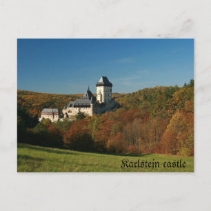 Carte postale de château de Karlstejn