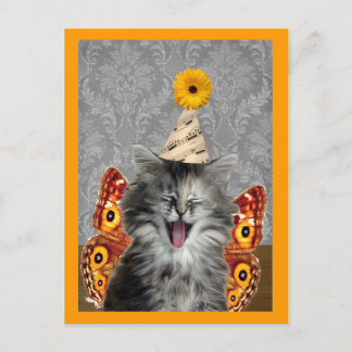 Carte postale de chaton Rock Star