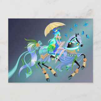 Carte postale de cheval enchanté personnalisé