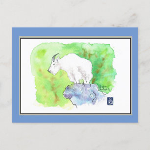 Carte postale de chèvre de montagne