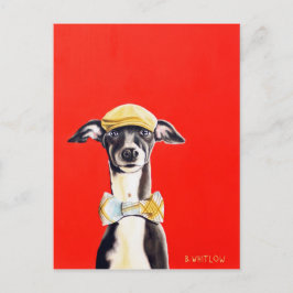 Carte postale de chien Greyhound italien - Harry