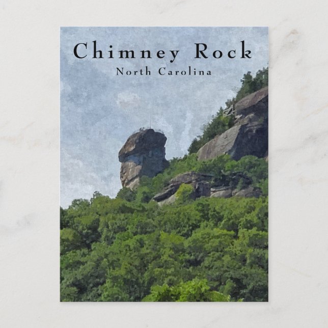 Carte postale de Chimney Rock North Carolina Mount (Devant)