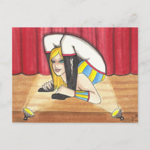 Carte postale de cirque et spectacle de théâtre Co
