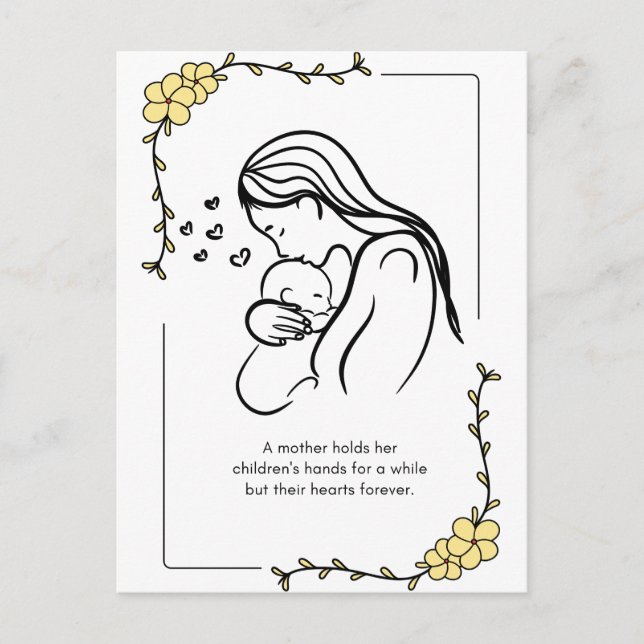 Carte postale de citation d'amour de mère (Devant)