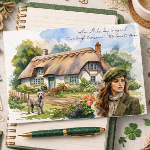 Carte postale de citation de femme irlandaise cour