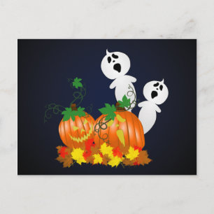 Carte postale de citrouille d'Halloween