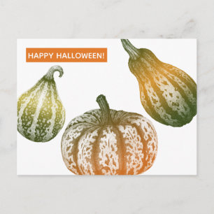 Carte postale de citrouilles d'automne en pointill