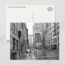 Carte postale de Cleveland, OH Downtown Scene