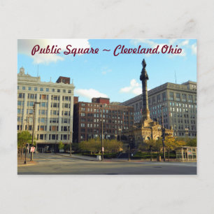 Carte postale de Cleveland Ohio, Carré public