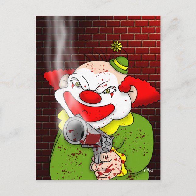 Carte postale de clown tueur (Devant)