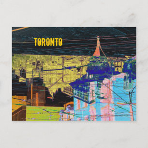 carte postale de collage de toronto nuit