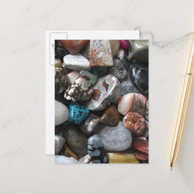 Carte postale de Collection de beaux rochers polis (Devant/Arrière en situation)