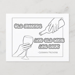 Carte postale de coloriage de proverbe allemand