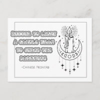 Carte postale de coloriage de proverbe chinois