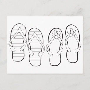 Carte postale de coloriage d'été