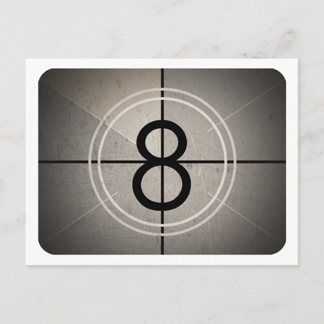 Carte postale de compte à rebours de film (Devant)