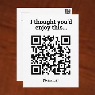 Carte postale de conception de code QR