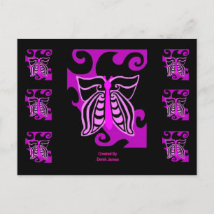 Carte postale de conception de papillon