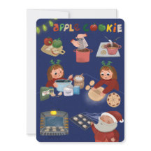 Carte postale de cookie aux pommes de Noël