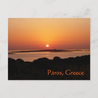 Carte postale de coucher de soleil serein sur l'îl