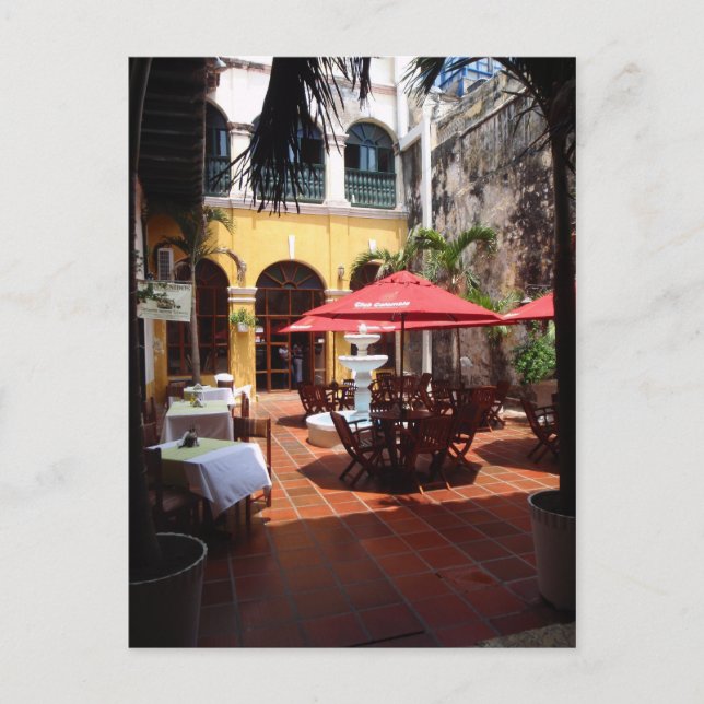 Carte postale de cour de restaurant (Devant)