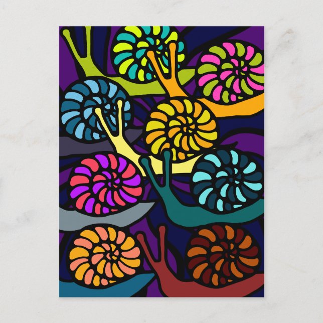 Carte postale de course d'escargot (Devant)