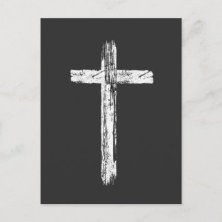 Carte postale de croix grunge chrétienne