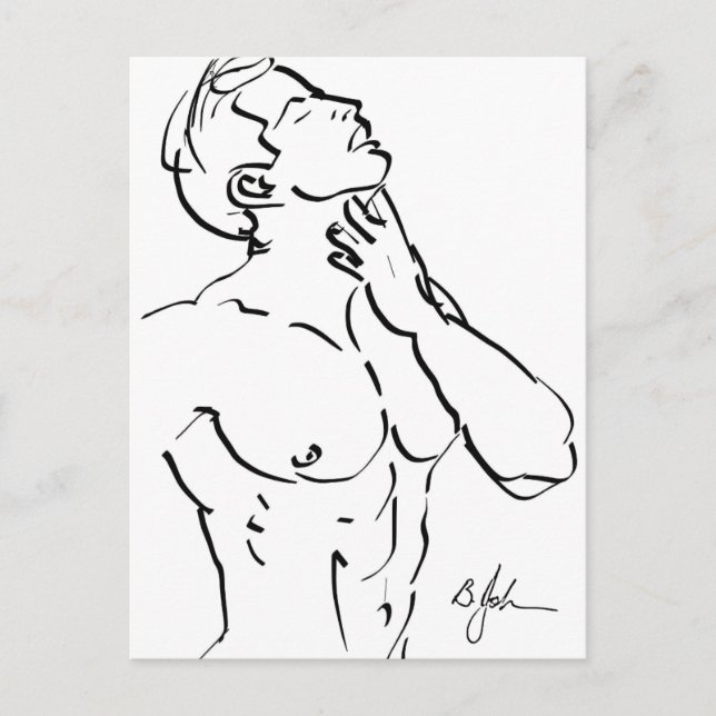 Carte postale de croquis de torse (Devant)