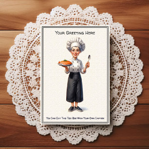 Carte postale de cuisine / chef personnalisable po