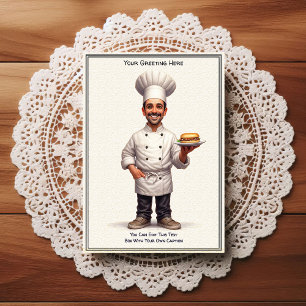 Carte postale de cuisine / chef personnalisable po