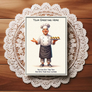 Carte postale de cuisine / chef personnalisable po