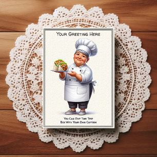 Carte postale de cuisine / chef personnalisable po