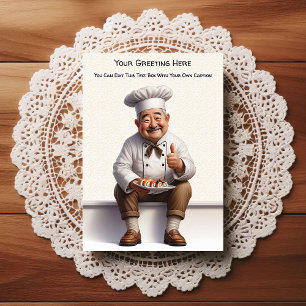 Carte postale de cuisine / chef personnalisable po