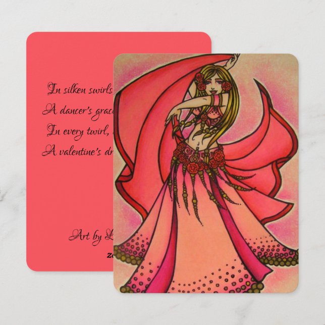 Carte postale de danseuse du ventre de la Saint-Va (Devant / Derrière)