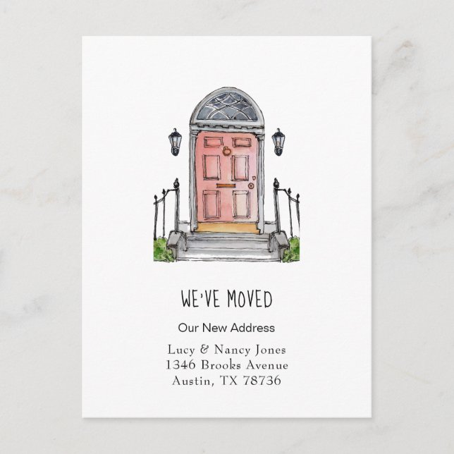 Carte postale de déménagement Porte d'entrée à l'a (Devant)